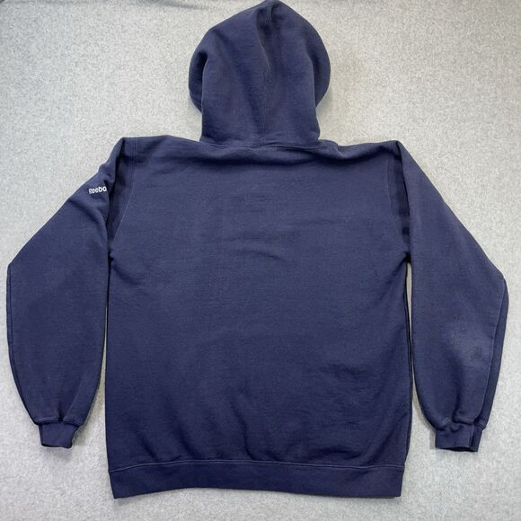 Chicago Bears Hoodie Mens Large L Blue Reebok Pullover Pocket Y2K NFL READ - Picture 5 of 9